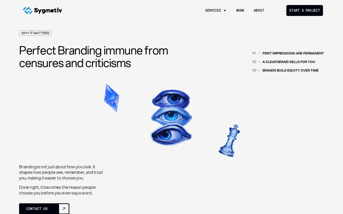 Sygmetiv website